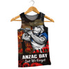 Canterbury-Bankstown Bulldogs Men Singlet Anzac Day Rising Dawn Ceremony Lest We Forget Courage