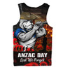 Canterbury-Bankstown Bulldogs Men Singlet Anzac Day Rising Dawn Ceremony Lest We Forget Courage