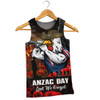 Sydney Roosters Men Singlet Anzac Day Rising Dawn Ceremony Lest We Forget Courage
