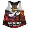 Manly Warringah Sea Eagles Women Racerback Singlet Anzac Day Rising Dawn Ceremony Lest We Forget Courage