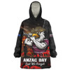 Manly Warringah Sea Eagles Snug Hoodie Anzac Day Rising Dawn Ceremony Lest We Forget Courage