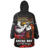Manly Warringah Sea Eagles Snug Hoodie Anzac Day Rising Dawn Ceremony Lest We Forget Courage