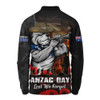 Canterbury-Bankstown Bulldogs Long Sleeve Polo Shirt Anzac Day Rising Dawn Ceremony Lest We Forget Courage