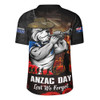 Canterbury-Bankstown Bulldogs Rugby Jersey Anzac Day Rising Dawn Ceremony Lest We Forget Courage