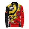 Indigenous Australian Aboriginal Long Sleeve Polo Shirt NAIDOC Week 50 Years Of Deadly Dreamtime Story