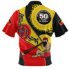 Indigenous Australian Aboriginal Zip Polo Shirt NAIDOC Week 50 Years Of Deadly Dreamtime Story
