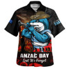 Cronulla-Sutherland Sharks Hawaiian Shirt Anzac Day Rising Dawn Ceremony Lest We Forget Courage