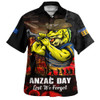 Parramatta Eels Hawaiian Shirt Anzac Day Rising Dawn Ceremony Lest We Forget Courage