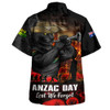 Penrith Panthers Hawaiian Shirt Anzac Day Rising Dawn Ceremony Lest We Forget Courage