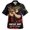Melbourne Storm Hawaiian Shirt Anzac Day Rising Dawn Ceremony Lest We Forget Courage