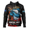 Cronulla-Sutherland Sharks Hoodie Anzac Day Rising Dawn Ceremony Lest We Forget Courage