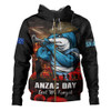 Cronulla-Sutherland Sharks Hoodie Anzac Day Rising Dawn Ceremony Lest We Forget Courage