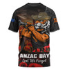 Wests Tigers T-Shirt Anzac Day Rising Dawn Ceremony Lest We Forget Courage