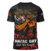 Wests Tigers T-Shirt Anzac Day Rising Dawn Ceremony Lest We Forget Courage