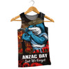 Cronulla-Sutherland Sharks Men Singlet Anzac Day Rising Dawn Ceremony Lest We Forget Courage