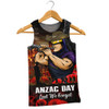 Melbourne Storm Men Singlet Anzac Day Rising Dawn Ceremony Lest We Forget Courage