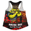 Parramatta Eels Women Racerback Singlet Anzac Day Rising Dawn Ceremony Lest We Forget Courage