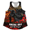 Penrith Panthers Women Racerback Singlet Anzac Day Rising Dawn Ceremony Lest We Forget Courage