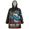 Cronulla-Sutherland Sharks Snug Hoodie Anzac Day Rising Dawn Ceremony Lest We Forget Courage