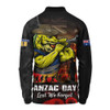Parramatta Eels Long Sleeve Polo Shirt Anzac Day Rising Dawn Ceremony Lest We Forget Courage