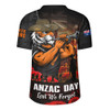 Wests Tigers Rugby Jersey Anzac Day Rising Dawn Ceremony Lest We Forget Courage