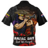 Melbourne Storm Zip Polo Shirt Anzac Day Rising Dawn Ceremony Lest We Forget Courage