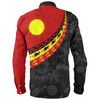 Custom Indigenous Australian Aboriginal Long Sleeve Shirt Aboriginal Dreamtime Kangaroo Path