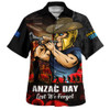Gold Coast Titans Hawaiian Shirt Anzac Day Rising Dawn Ceremony Lest We Forget Courage