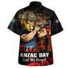 Gold Coast Titans Hawaiian Shirt Anzac Day Rising Dawn Ceremony Lest We Forget Courage