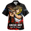 North Queensland Cowboys Hawaiian Shirt Anzac Day Rising Dawn Ceremony Lest We Forget Courage