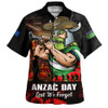 Canberra Raiders Hawaiian Shirt Anzac Day Rising Dawn Ceremony Lest We Forget Courage