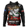 South Sydney Rabbitohs Hoodie Anzac Day Rising Dawn Ceremony Lest We Forget Courage