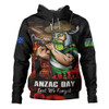 Canberra Raiders Hoodie Anzac Day Rising Dawn Ceremony Lest We Forget Courage