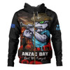 New South Wales Blues Hoodie Anzac Day Rising Dawn Ceremony Lest We Forget Courage