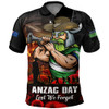 Canberra Raiders Polo Shirt Anzac Day Rising Dawn Ceremony Lest We Forget Courage