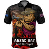Queensland Maroons Polo Shirt Anzac Day Rising Dawn Ceremony Lest We Forget Courage