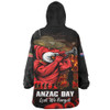 Redcliffe Dolphins Snug Hoodie Anzac Day Rising Dawn Ceremony Lest We Forget Courage