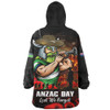 Canberra Raiders Snug Hoodie Anzac Day Rising Dawn Ceremony Lest We Forget Courage