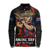 Newcastle Knights Long Sleeve Polo Shirt Anzac Day Rising Dawn Ceremony Lest We Forget Courage