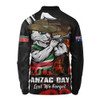 South Sydney Rabbitohs Long Sleeve Polo Shirt Anzac Day Rising Dawn Ceremony Lest We Forget Courage