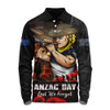 North Queensland Cowboys Long Sleeve Polo Shirt Anzac Day Rising Dawn Ceremony Lest We Forget Courage