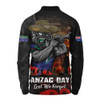 New Zealand Warriors Long Sleeve Polo Shirt Anzac Day Rising Dawn Ceremony Lest We Forget Courage