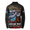 New South Wales Blues Long Sleeve Polo Shirt Anzac Day Rising Dawn Ceremony Lest We Forget Courage