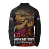 Queensland Maroons Long Sleeve Polo Shirt Anzac Day Rising Dawn Ceremony Lest We Forget Courage