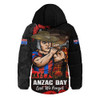 Newcastle Knights Hooded Padded Jacket Anzac Day Rising Dawn Ceremony Lest We Forget Courage
