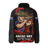 Newcastle Knights Padded Jacket Anzac Day Rising Dawn Ceremony Lest We Forget Courage