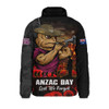 Queensland Maroons Padded Jacket Anzac Day Rising Dawn Ceremony Lest We Forget Courage