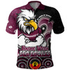 Manly Warringah Sea Eagles Polo Shirt NAIDOC Week 50 Years Of Deadly Indigenous Pattern