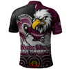 Manly Warringah Sea Eagles Polo Shirt NAIDOC Week 50 Years Of Deadly Indigenous Pattern
