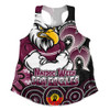 Manly Warringah Sea Eagles Women Racerback Singlet NAIDOC Week 50 Years Of Deadly Indigenous Pattern